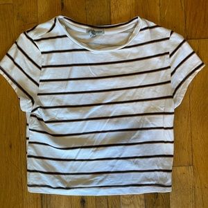 Charlotte Russe striped crop top, size M